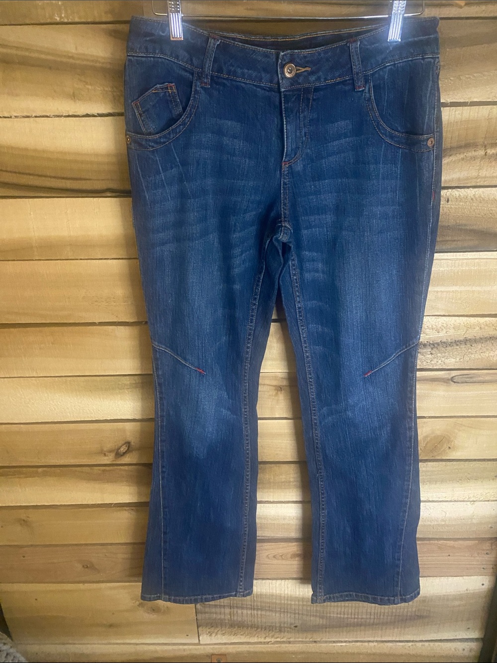 Allen B. By Allen Schwartz Women’s Blue Denim flare Jeans size 8 inseam 32